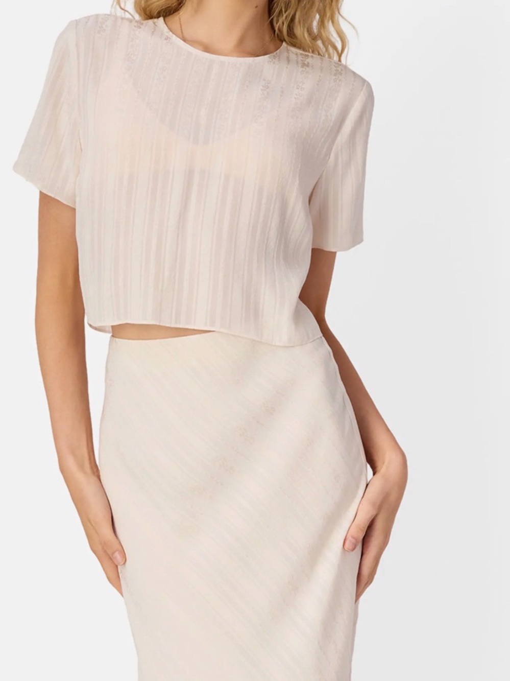 NWT Josey Jacquard Stripe Top Sz XS